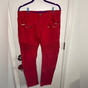 LR Scoop Red Jeans size 32x32
